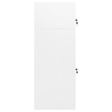 Vidaxl zadelkast 53x53x140 cm staal wit