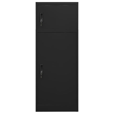 Vidaxl zadelkast 53x53x140 cm staal zwart