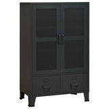Vidaxl opbergkast industrieel 70x40x115 cm metaal zwart