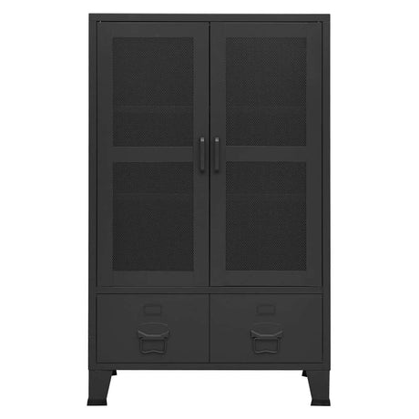 Vidaxl opbergkast industrieel 70x40x115 cm metaal zwart