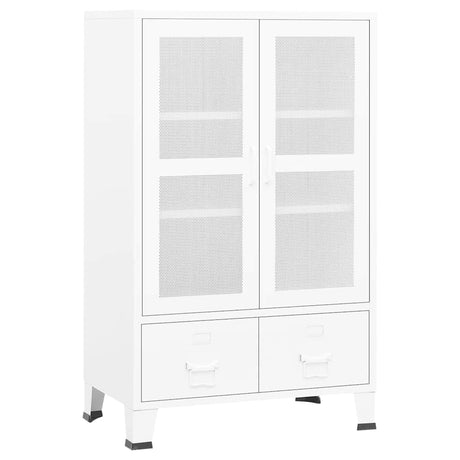 Vidaxl opbergkast industrieel 70x40x115 cm metaal wit
