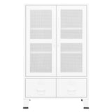 Vidaxl opbergkast industrieel 70x40x115 cm metaal wit