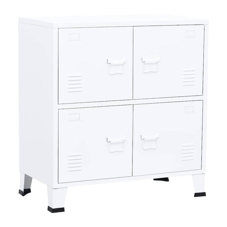 Vidaxl opbergkast industrieel 75x40x80 cm staal wit