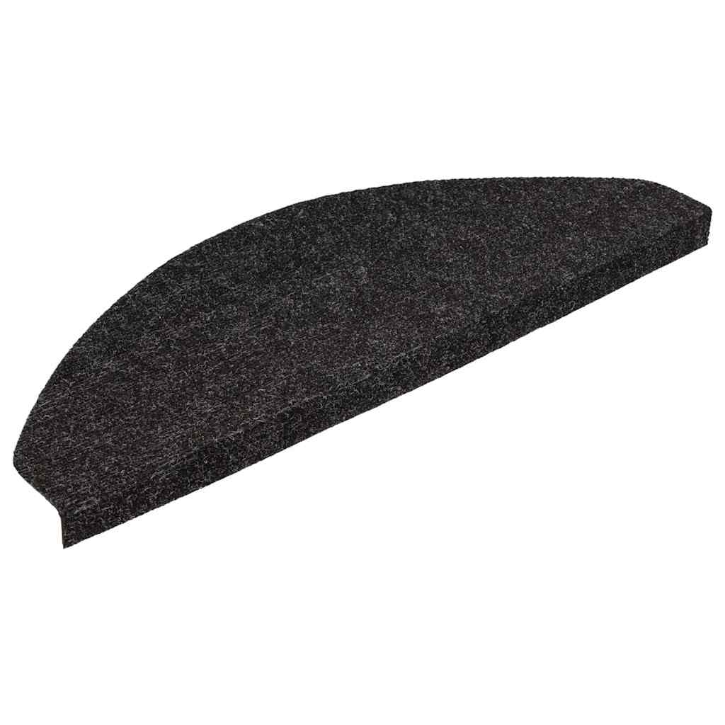 Vidaxl trapmatten zelfklevend 15 st 56x17x3 cm zwart