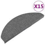 Esteras de escalera de Vidaxl autoadhesivo 15 st 65x22.5x3.5 cm gris