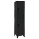 Vidaxl lockerkast 38x45x180 cm staal zwart