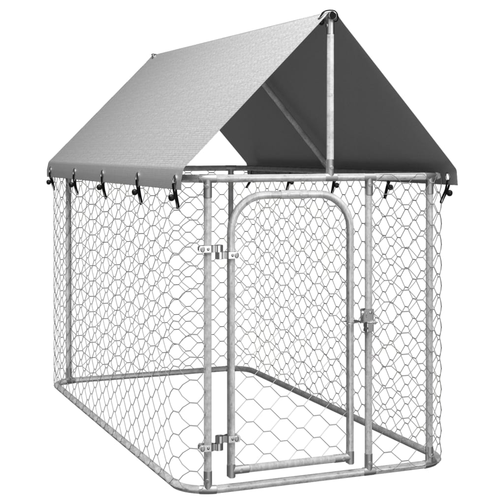 Vidaxl hundkennel för utanför med tak 200x100x150 cm