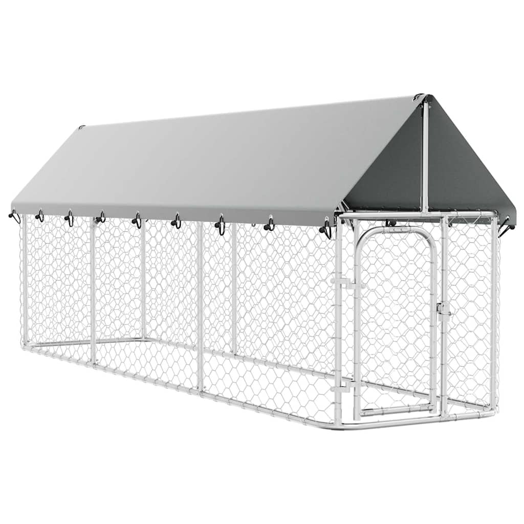 Vidaxl hondenkennel voor buiten met dak 400x100x150 cm