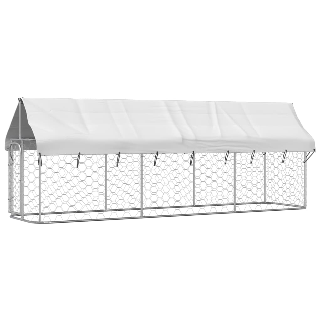 Vidaxl hundkennel för utanför med tak 400x100x150 cm