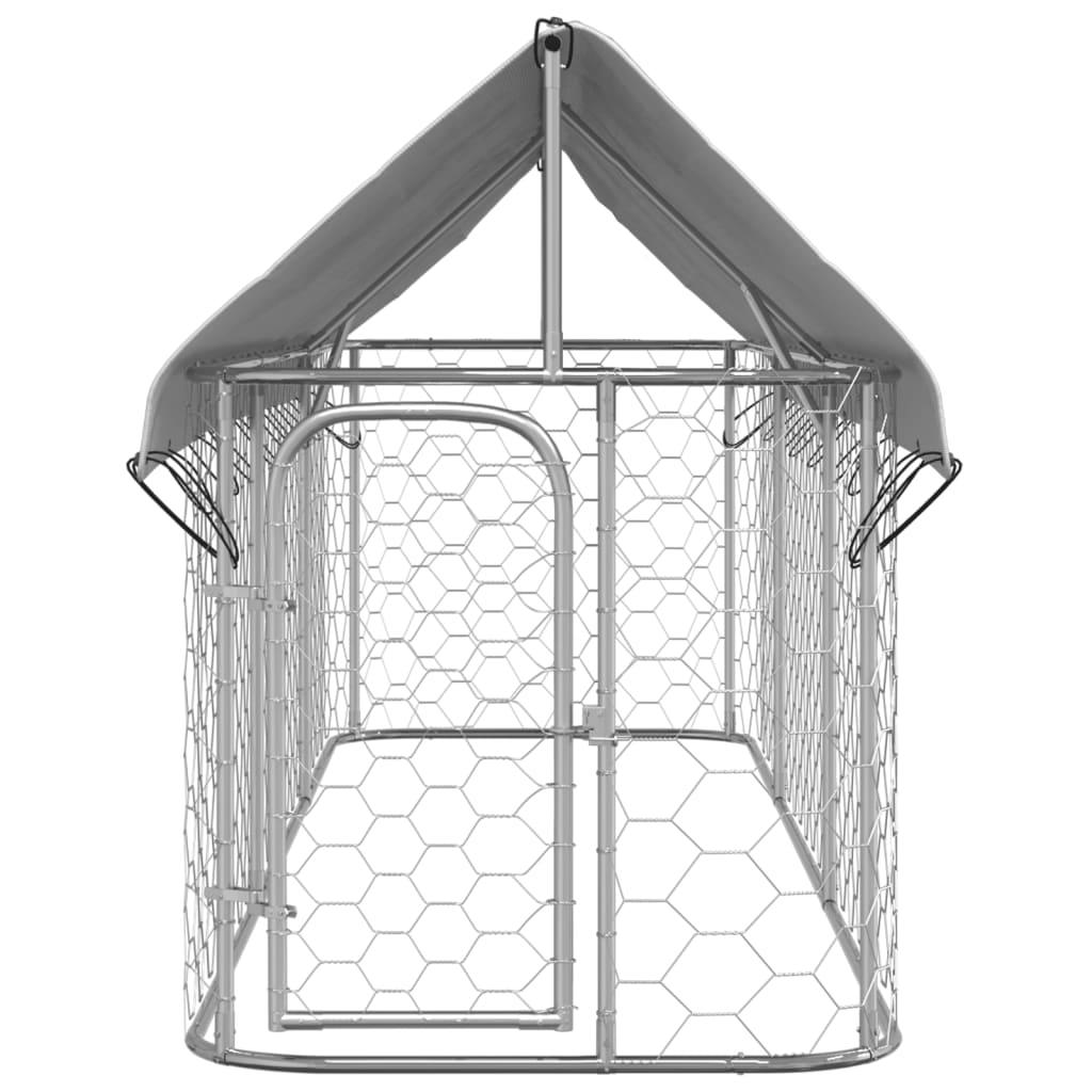 Vidaxl hundkennel för utanför med tak 400x100x150 cm