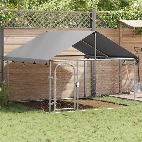 Vidaxl hondenkennel voor buiten met dak 200x200x150 cm