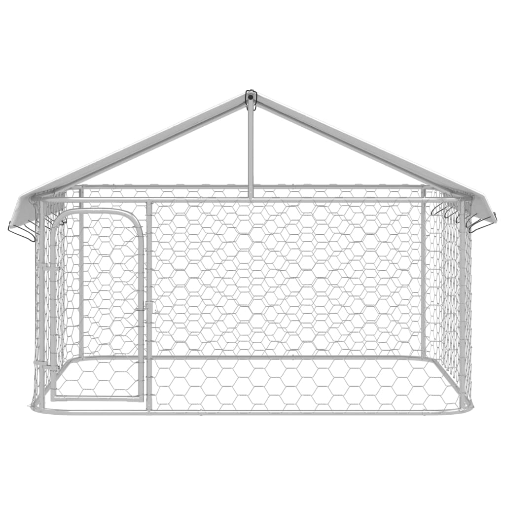 Vidaxl hundkennel för utanför med tak 200x200x150 cm