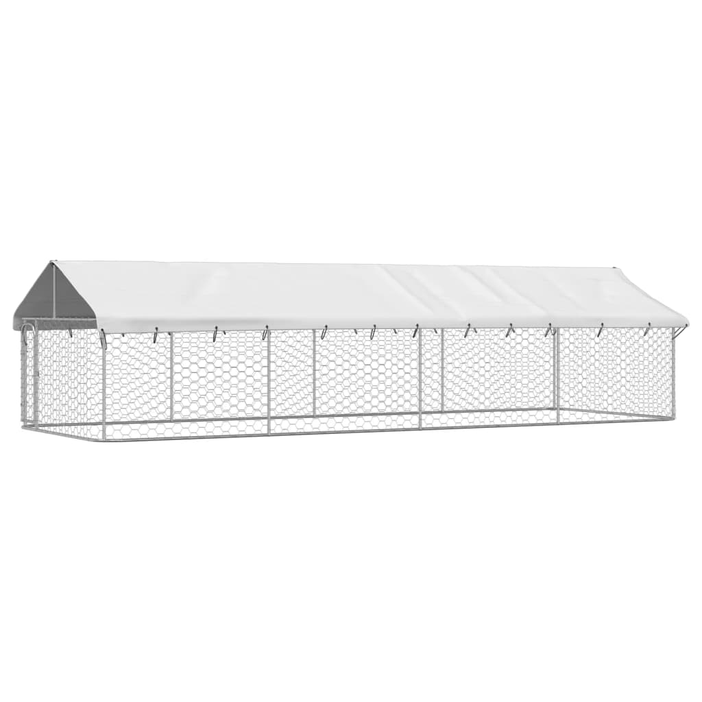 Vidaxl hundkennel för utanför med tak 600x200x150 cm