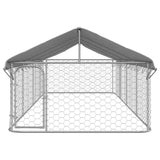 Vidaxl hundkennel för utanför med tak 600x200x150 cm