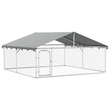 Vidaxl hondenkennel met dak 300x300x150 cm