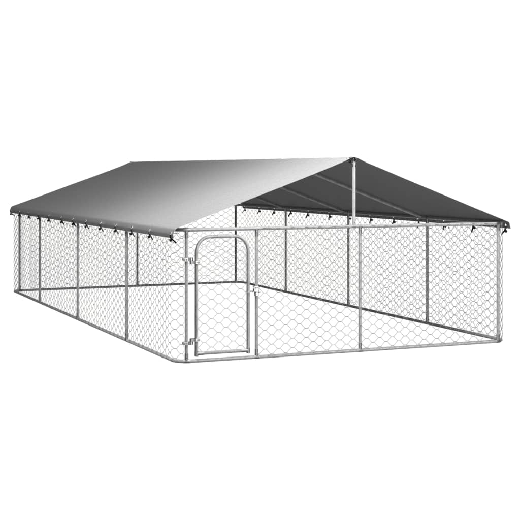 Vidaxl hundkennel för utanför med tak 600x300x150 cm