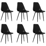 Vidaxl eetkamerstoelen 6 st pp zwart