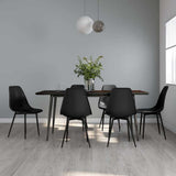 Vidaxl eetkamerstoelen 6 st pp zwart