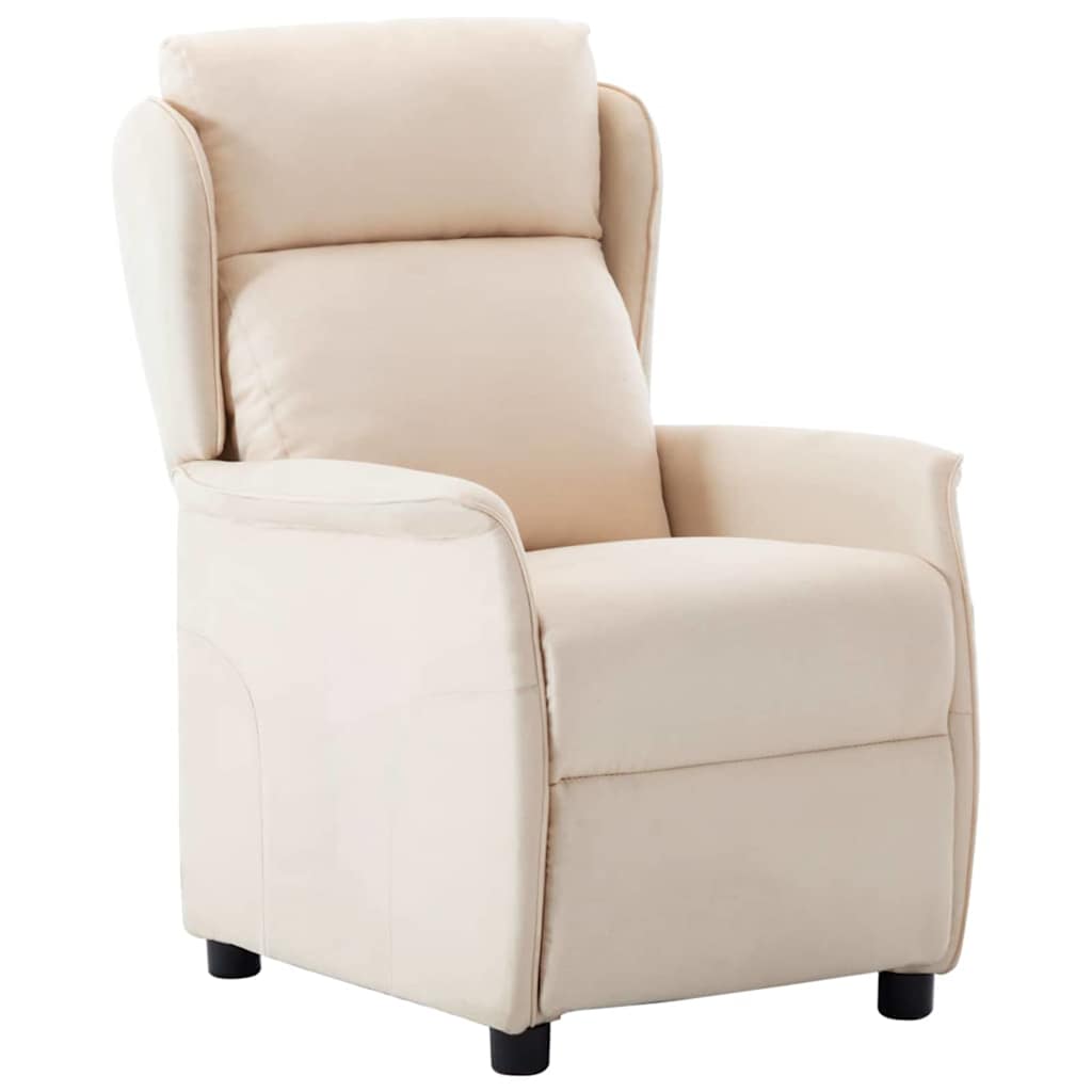 Vidaxl ligstoel crème polyester