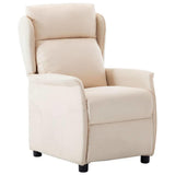 Vidaxl ligstoel crème polyester