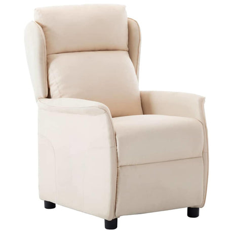 Vidaxl ligstoel crème polyester