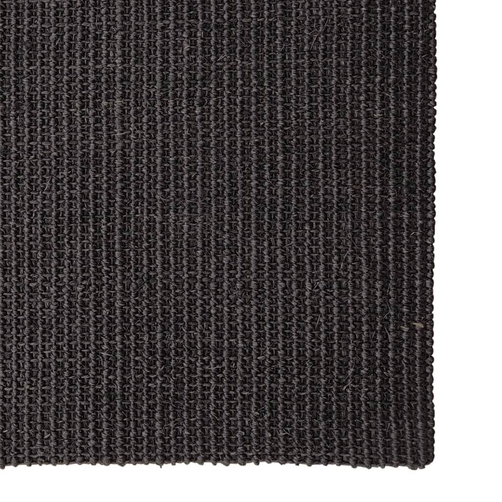 Vidaxl -mattan 66x350 cm naturlig sisal svart