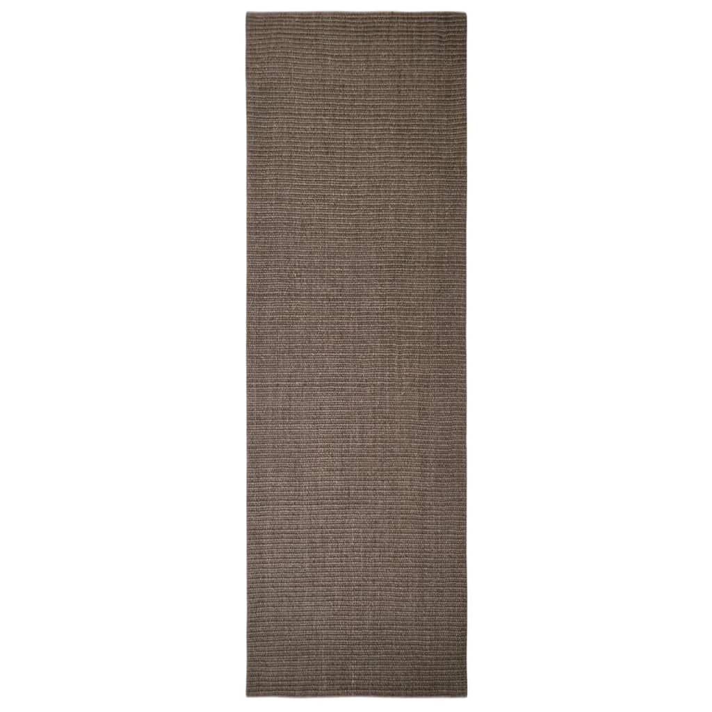 Vidaxl -mattan 80x250 cm naturlig sisal brun