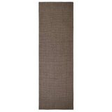 Vidaxl -mattan 80x250 cm naturlig sisal brun