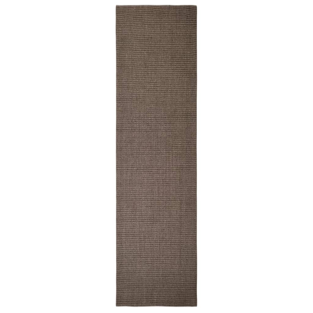 Vidaxl -mattan 80x300 cm naturlig sisal brun