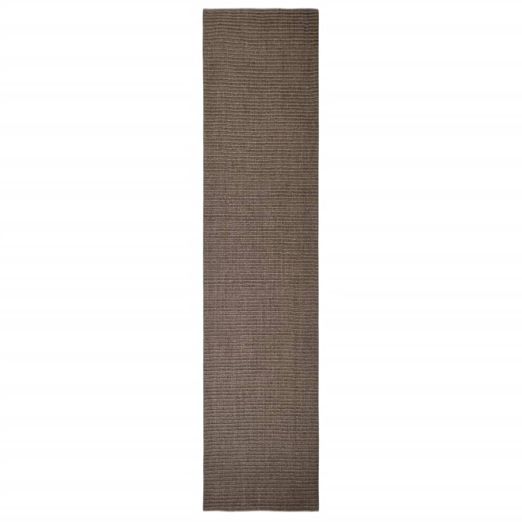 Vidaxl -mattan 80x350 cm naturlig sisal brun