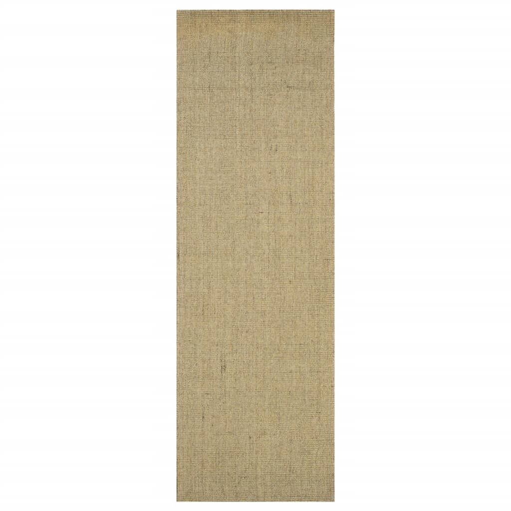 Vidaxl -mattan 80x250 cm naturlig sisal grön