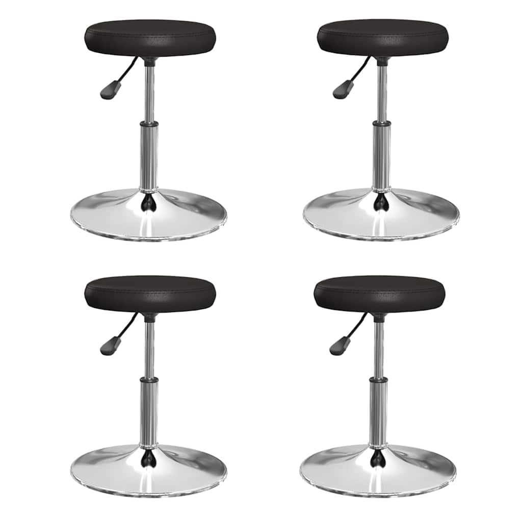 Vidaxl eetkamerstoelen 4 st kunstleer zwart
