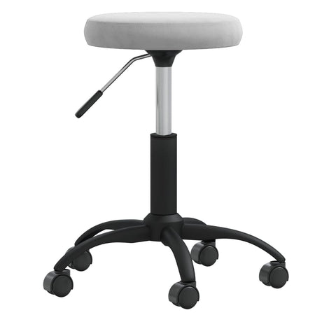 Vidaxl massagekruk fluweel lichtgrijs