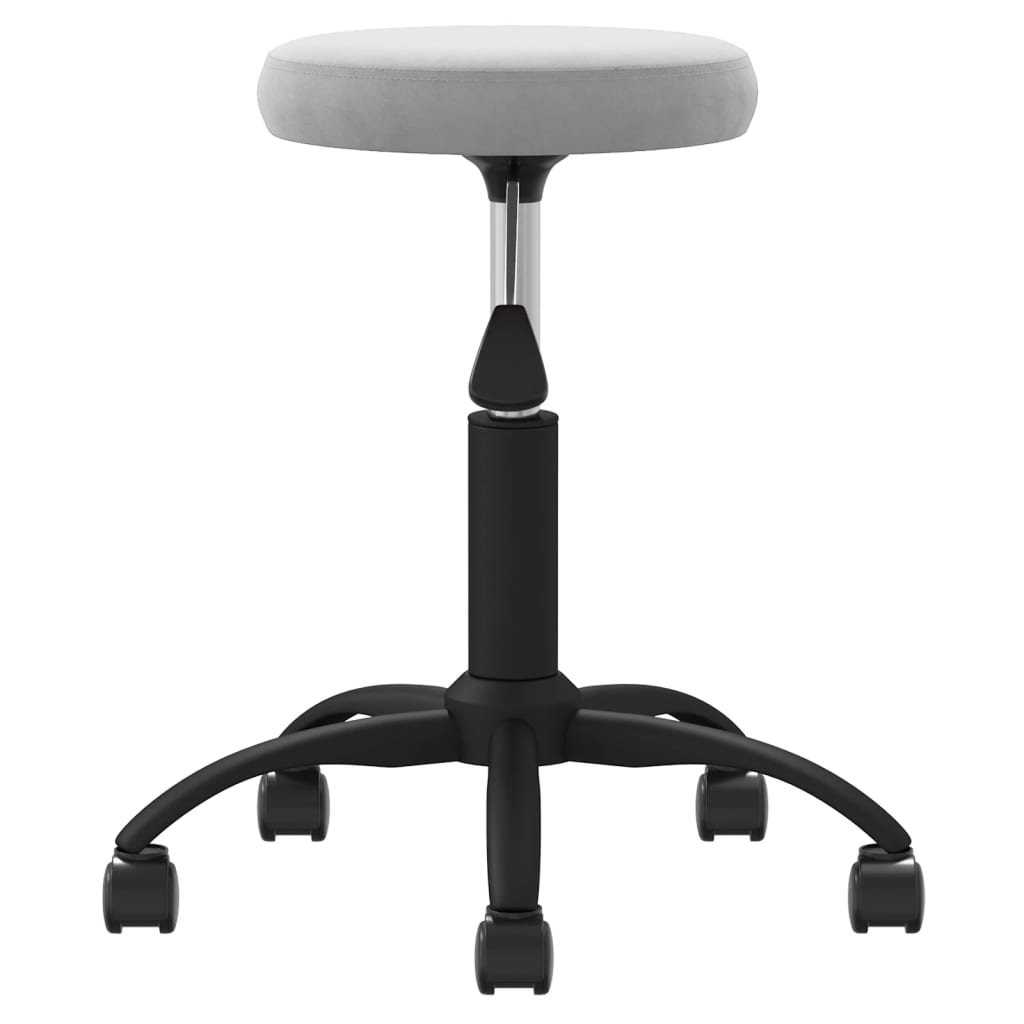 Vidaxl massagekruk fluweel lichtgrijs