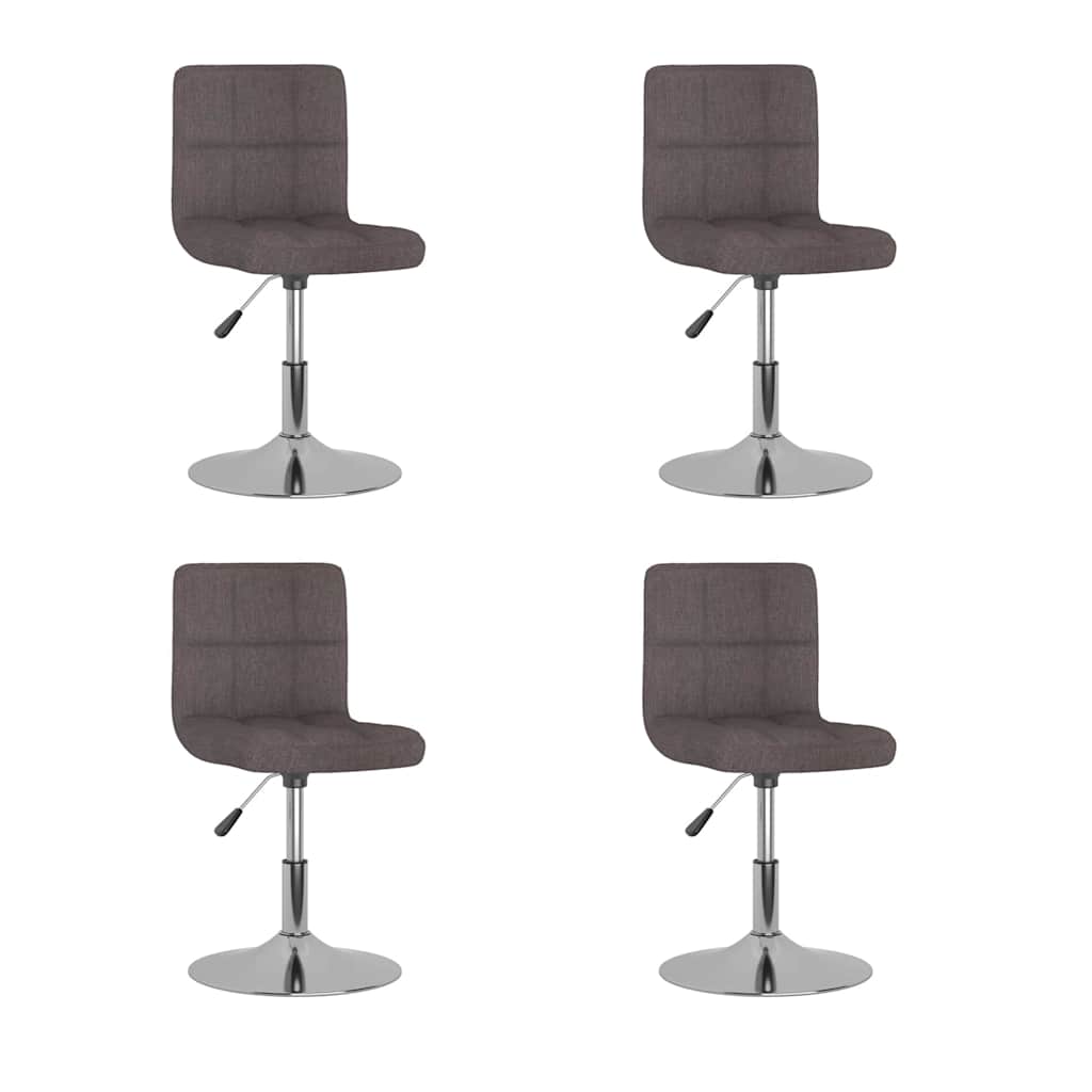 Vidaxl eetkamerstoelen 4 st draaibaar stof taupe