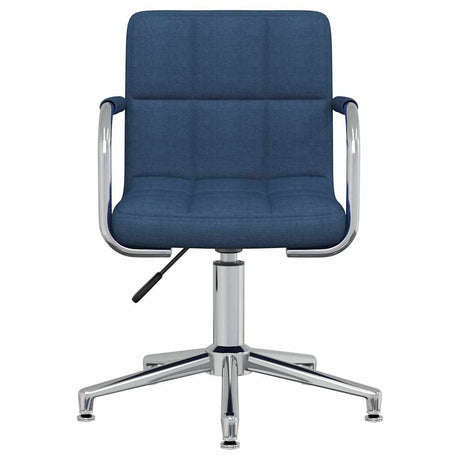 Vidaxl eetkamerstoel draaibaar stof blauw