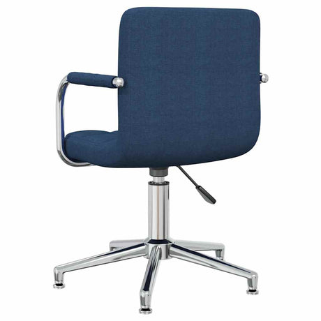 Vidaxl eetkamerstoel draaibaar stof blauw