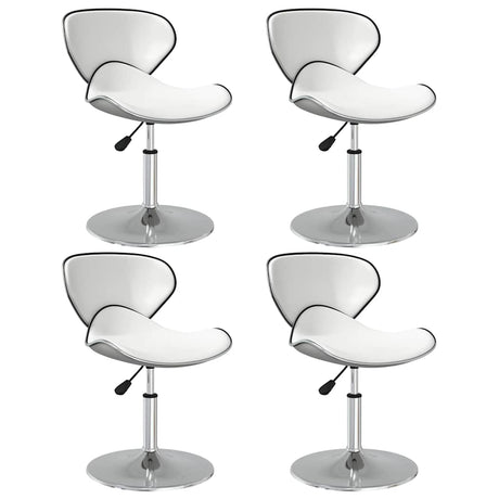 Vidaxl eetkamerstoelen 4 st kunstleer wit