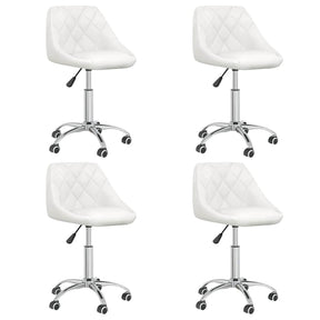 Vidaxl eetkamerstoelen draaibaar 4 st kunstleer wit