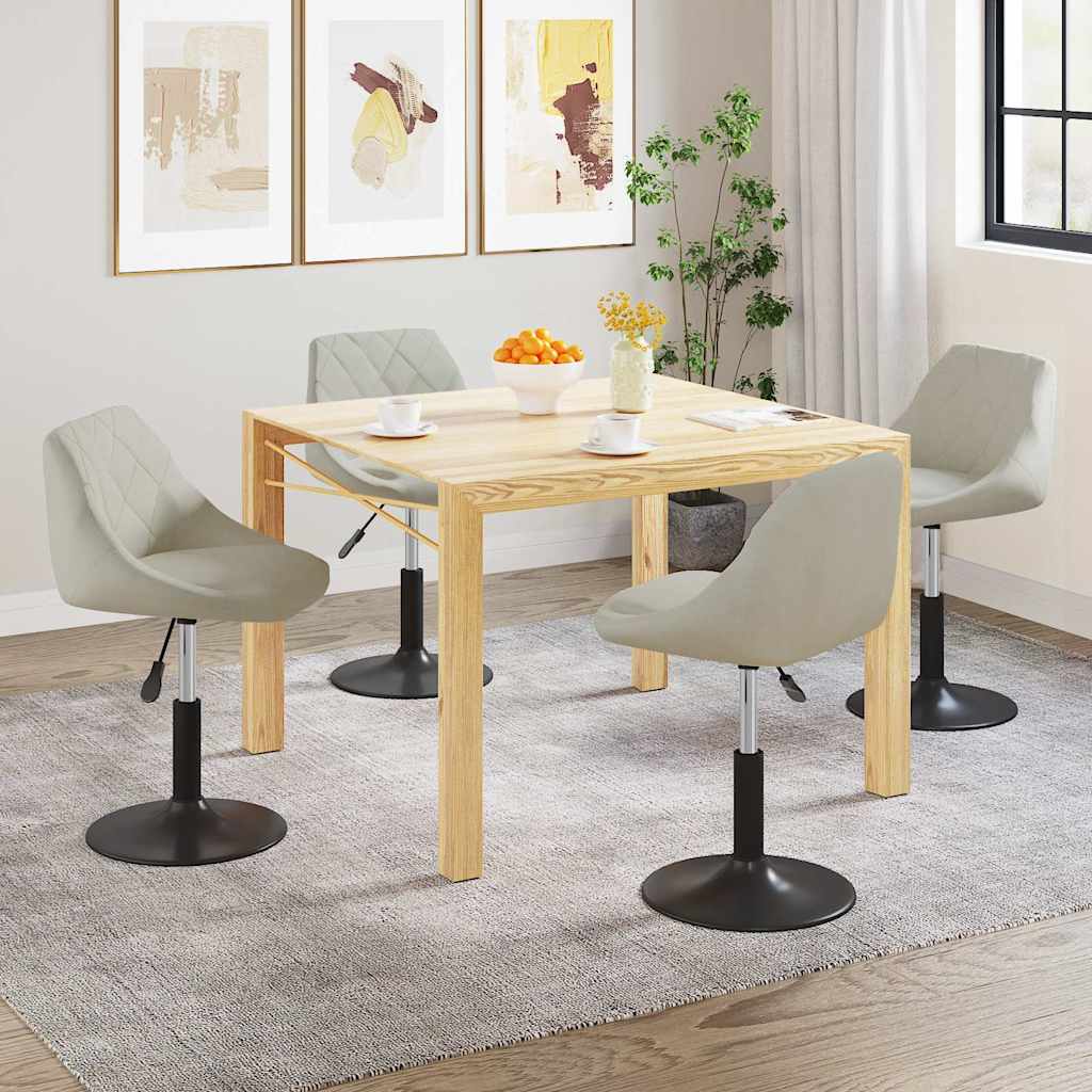 Vidaxl eetkamerstoelen draaibaar 4 st fluweel crèmekleurig