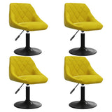 Vidaxl eetkamerstoelen draaibaar 4 st fluweel mosterdgeel