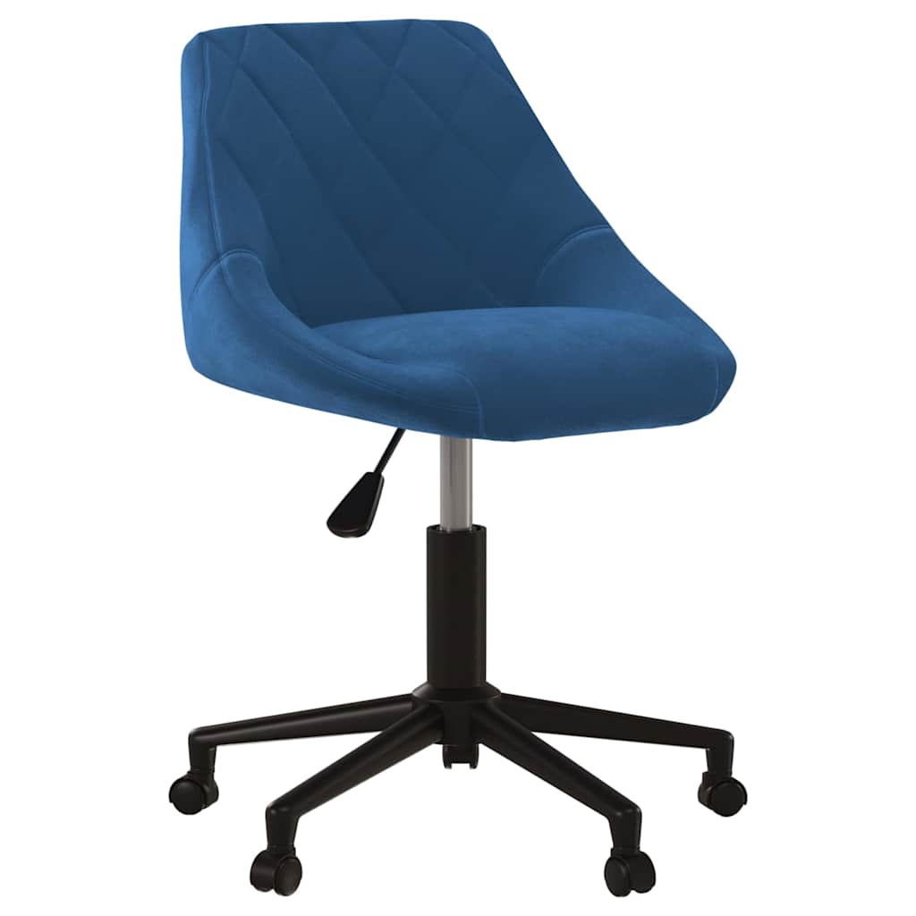 Vidaxl eetkamerstoel draaibaar fluweel blauw
