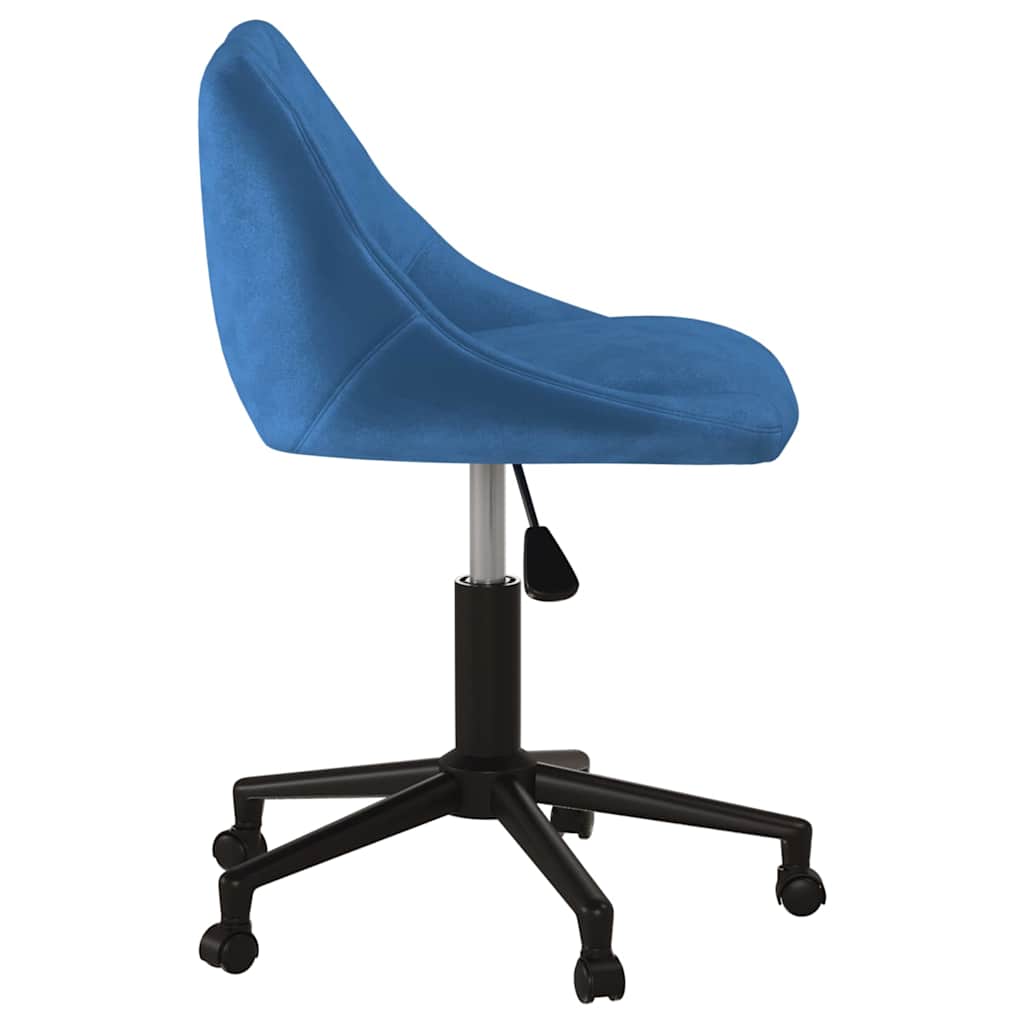 Vidaxl eetkamerstoel draaibaar fluweel blauw