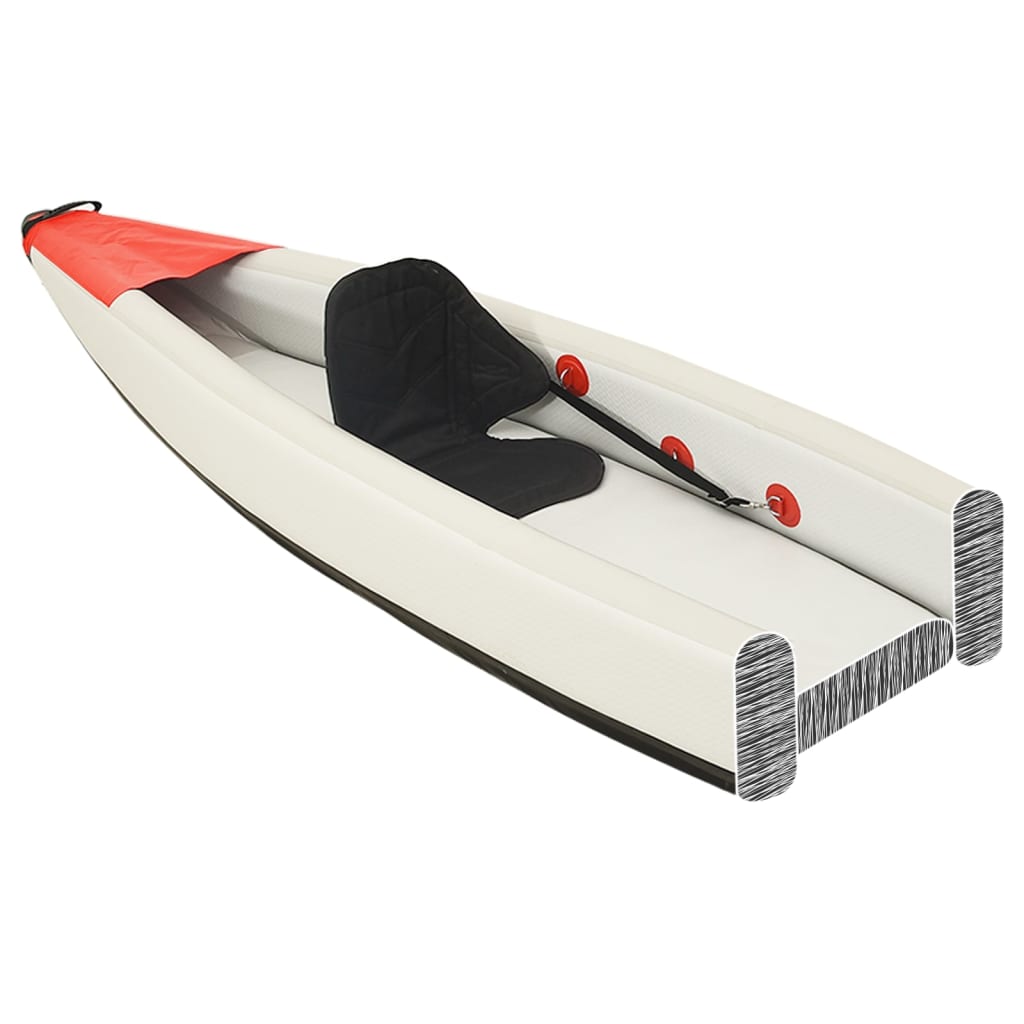 Vidaxl Kayak oppblåsbar 375x72x31 cm polyester rød