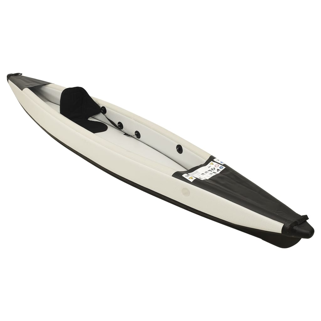 Vidaxl Kayak aufblasbar 375x72x31 cm Polyesterschwarz