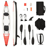 Vidaxl kayak inflatable 424x81x31 cm polyester red