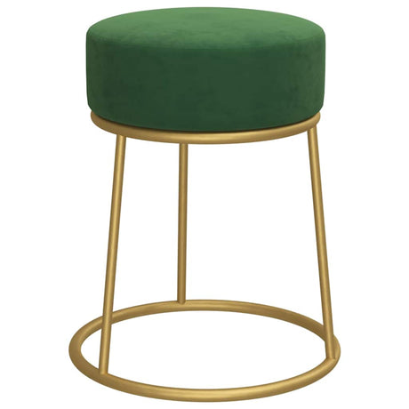 Vidaxl hocker rond fluweel groen