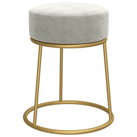 Vidaxl hocker rond fluweel lichtgrijs