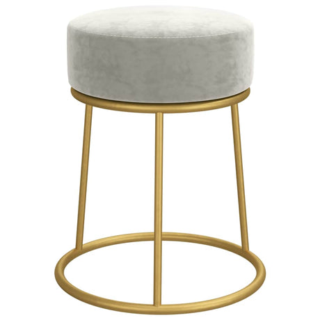 Vidaxl hocker rond fluweel lichtgrijs