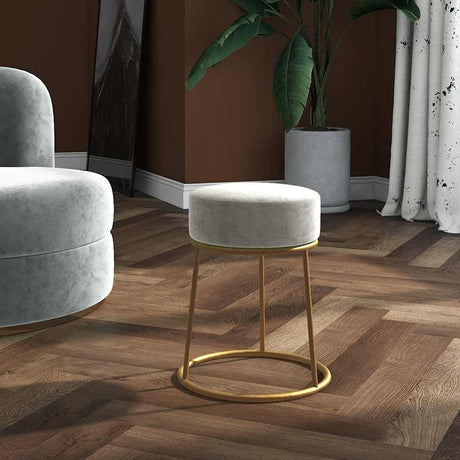 Vidaxl hocker rond fluweel lichtgrijs